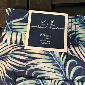 Men’s Floral Palms Print Flat Front Shorts